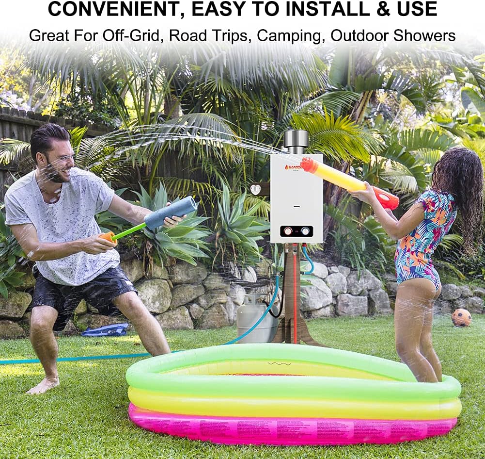 1.58 GPM Outdoor Propane Tankless Water Heater with S/S Rain Cap T313