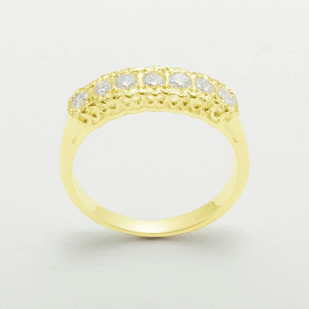14k Yellow Gold Natural Diamond Eternity Ring K777