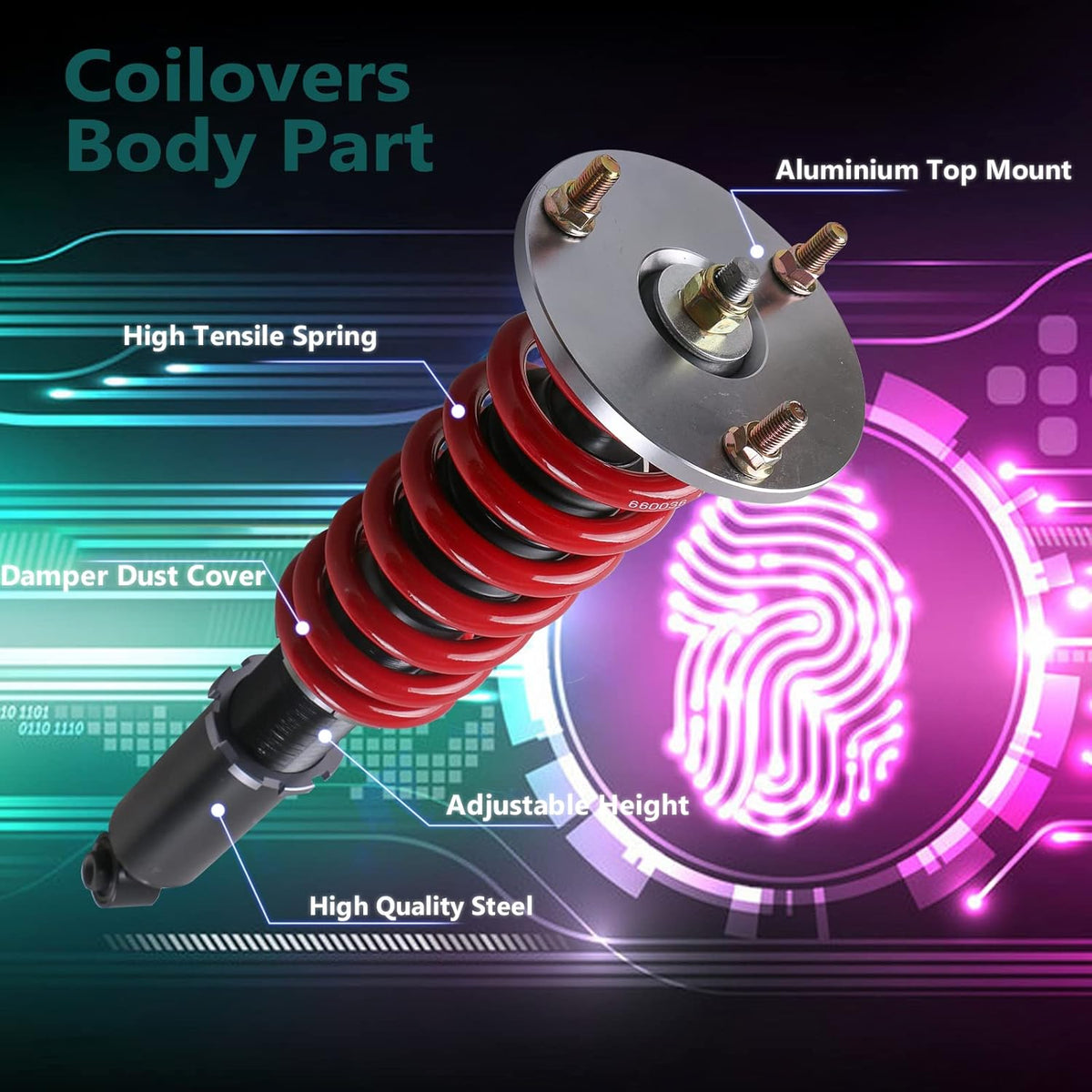 Coilovers Shock Absorbers Suspensions Struts for Subaru Impreza WRX 2002-2007 STI 2004 Forester 2003-2008 Legacy 1994-1998 L26943