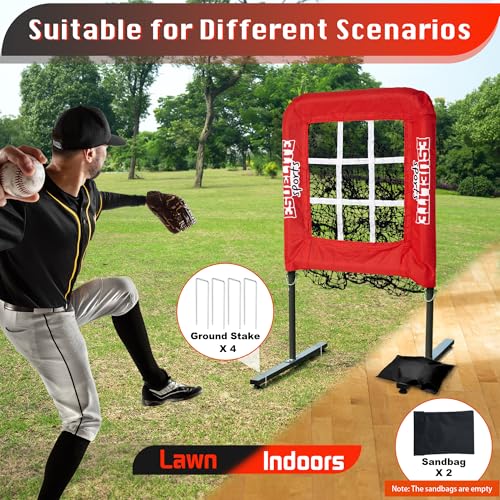 9 Hole Pitching Net with Strike Zone O1959