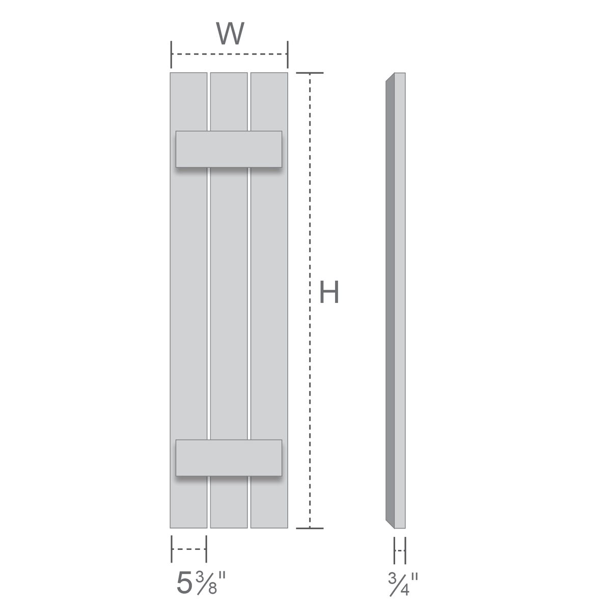 Rough Sawn Western Red Cedar Board-n-Batten Shutters Z345
