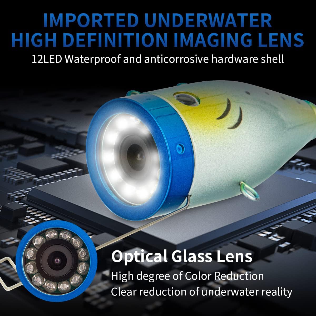 Waterproof 1080P Underwater Fishing Camera with 7 Inches LCD Monitor M20824
