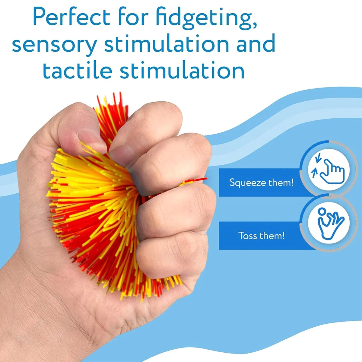 12pcs Silicone Sensory Rainbow Balls G670846