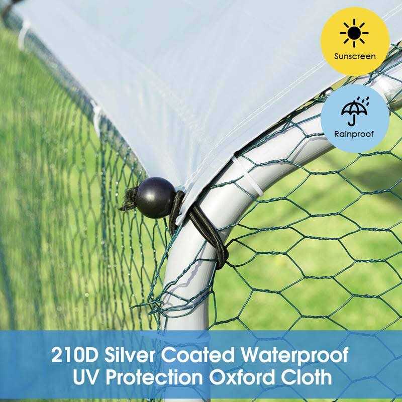 26.2 x 9.5 ft Walk-in Chicken Coop with Roof Cover Y67737