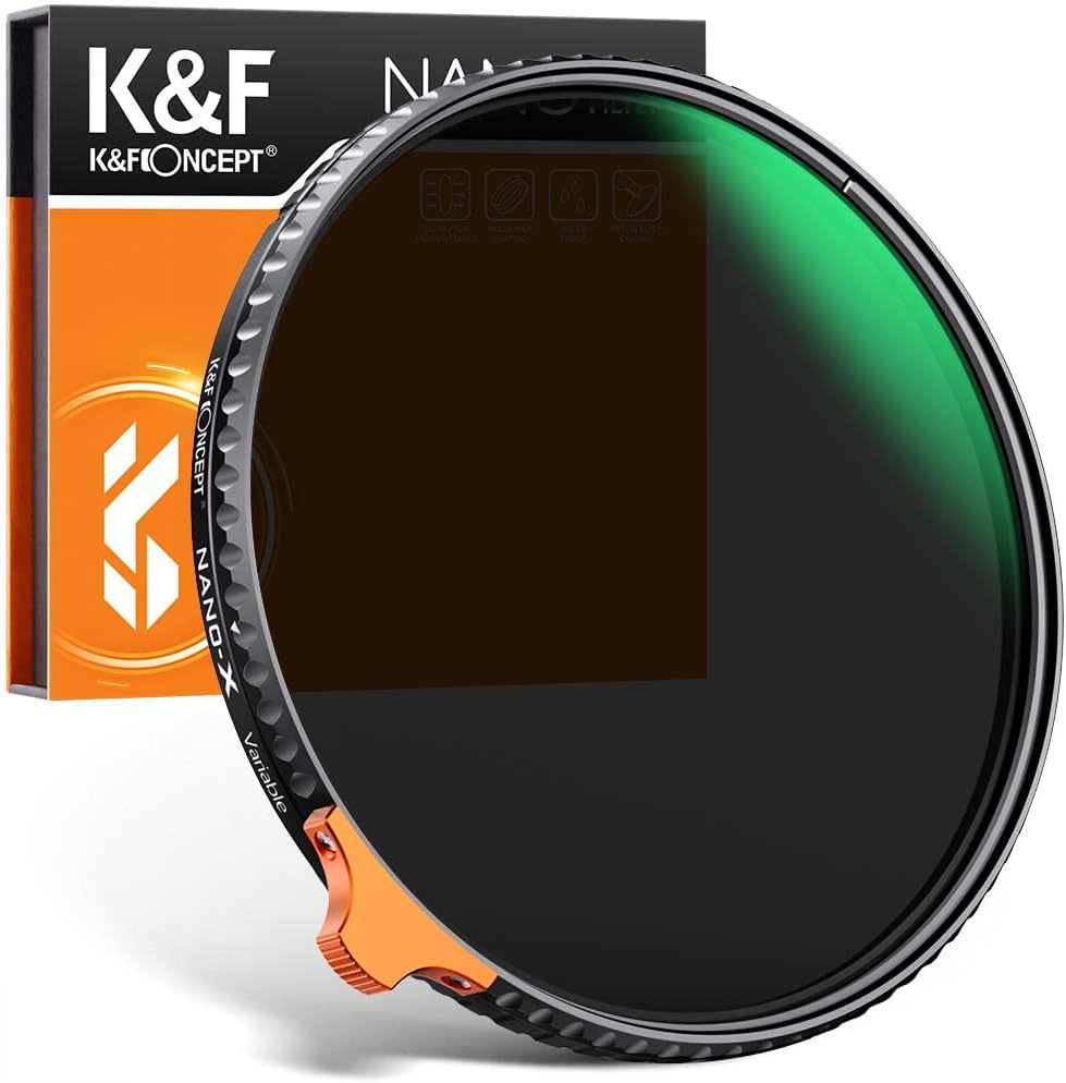 52mm Variable ND Filter ND2-ND400 with Multi-Layer Coatings AGC Glass Neutral Density Filter Pack of 2 S922