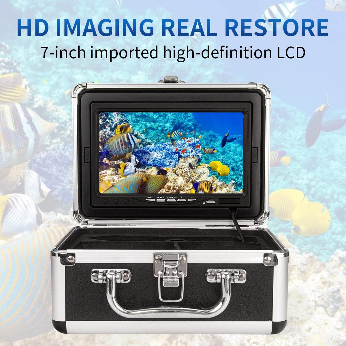 Waterproof 1080P Underwater Fishing Camera with 7 Inches LCD Monitor M20824