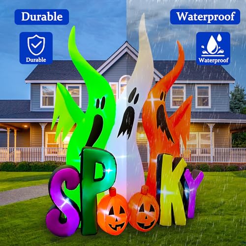 8 FT LED Lighted Inflatable Ghosts V830597