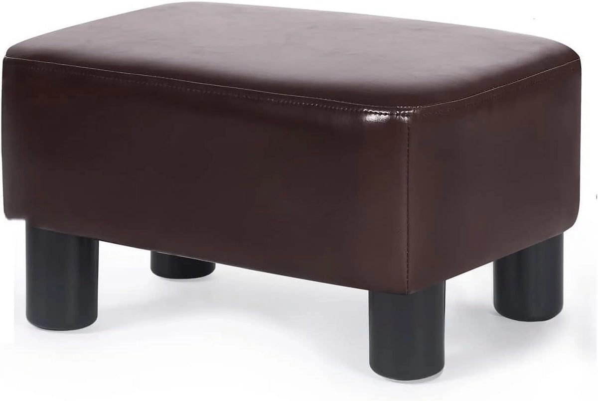 Brown PU Leather Ottoman Footstool T629