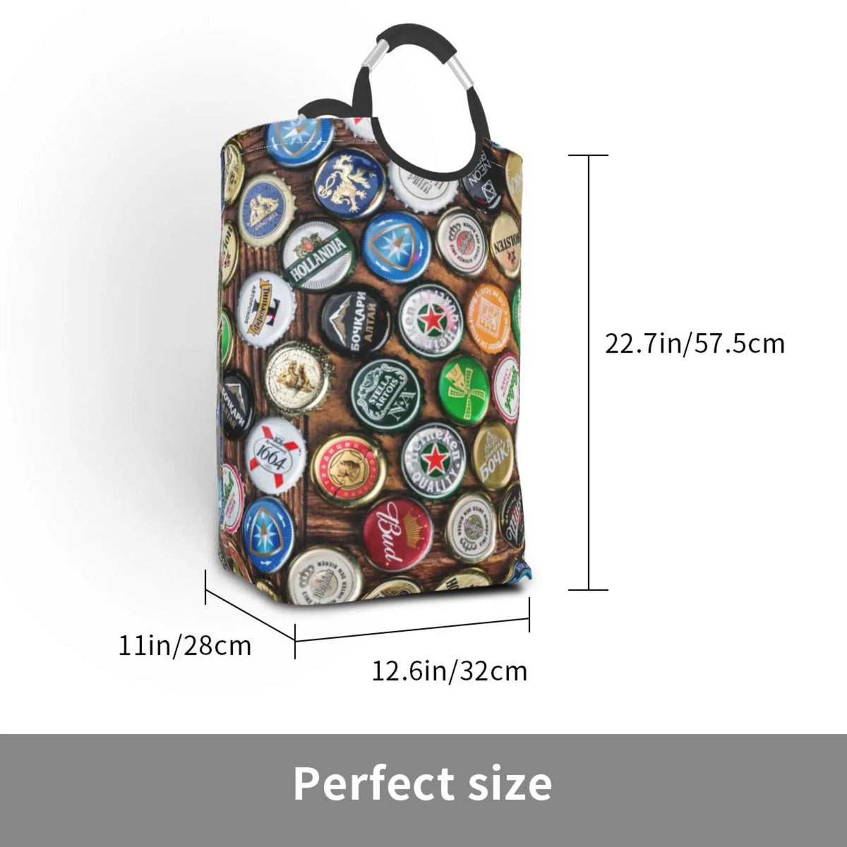 Large Canvas Fabric Laundry Hamper I420