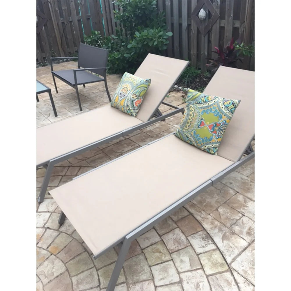 Tan 2 Pack Outdoor Chaise Lounge W235783