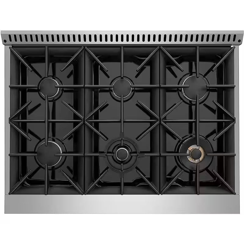 5.2 cu. ft. Gas Range with 6-Burners and Convection Oven in Matte Black V65331