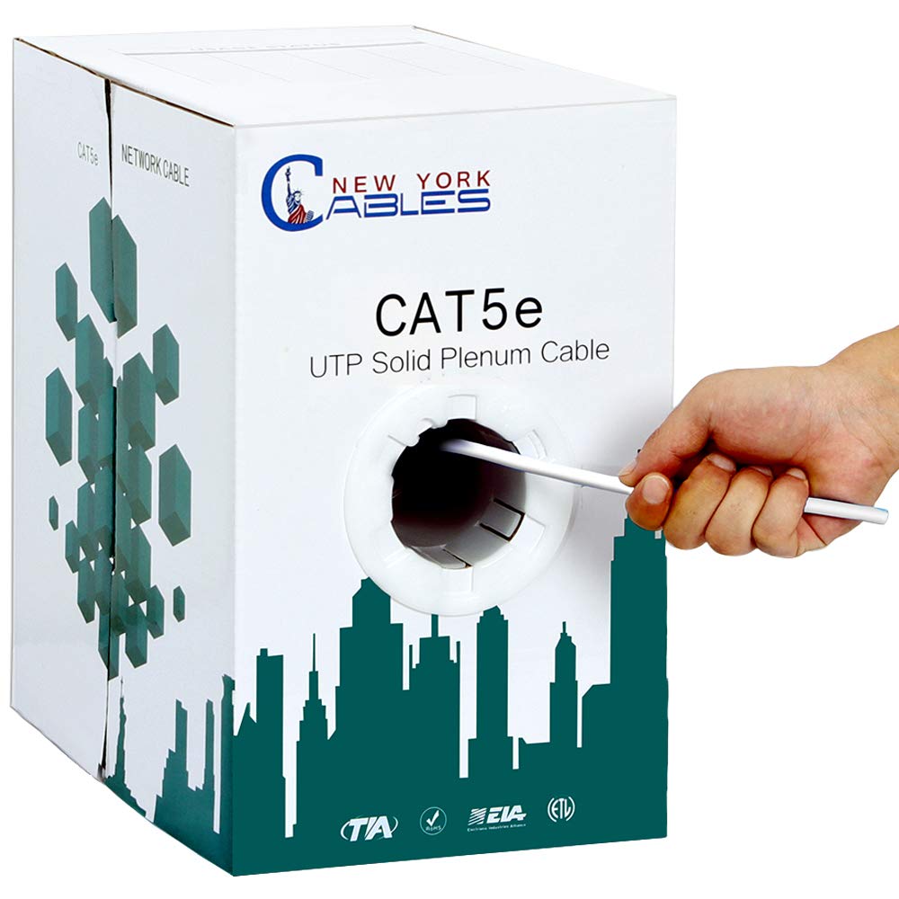 Cat5e Plenum Cable 1000ft 24AWG White W16971