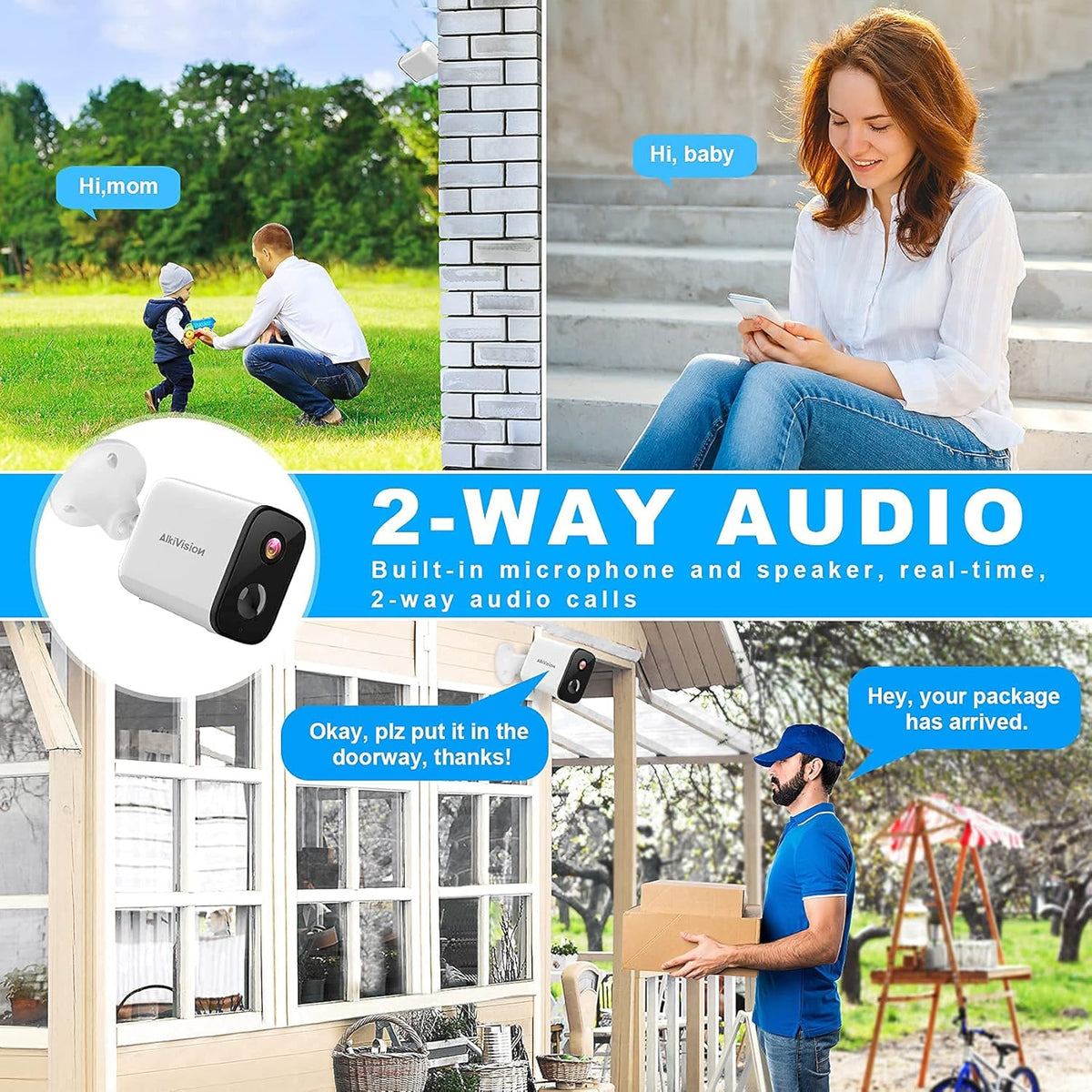 Wireless Rechargeable Battery Powered 1080P WiFi Outdoor Security Camera B47058