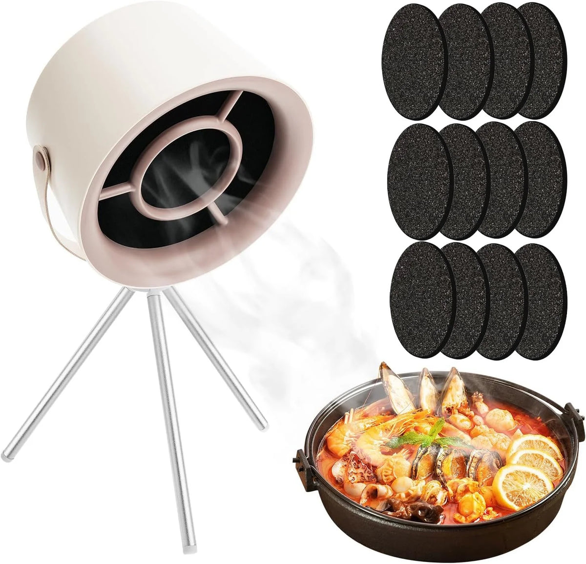 Portable Desktop Range Hood with 3 Speed Exhaust Fan G67421