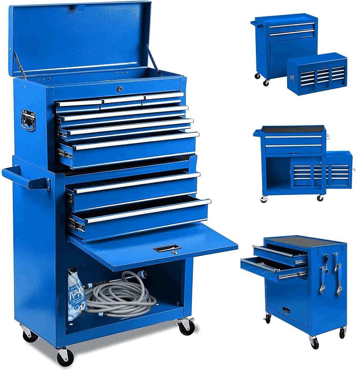 8-Drawer Rolling Tool Chest with Wheels and Lock A7026