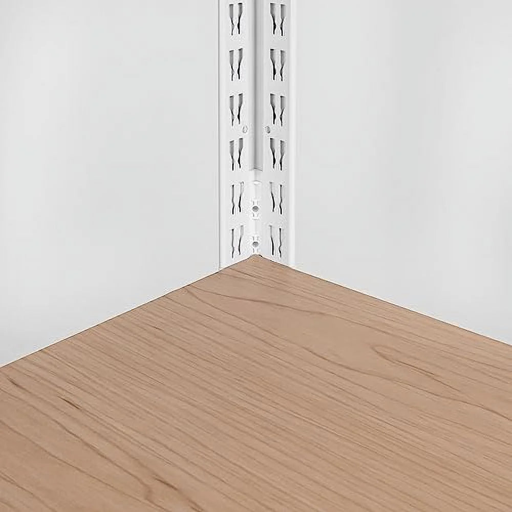2 Shelf Adjustable Metal Shelving and Storage Bookcase White I9679
