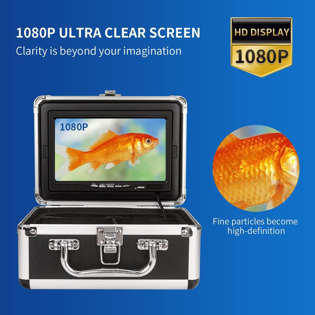 Waterproof 1080P Underwater Fishing Camera with 7 Inches LCD Monitor M20824