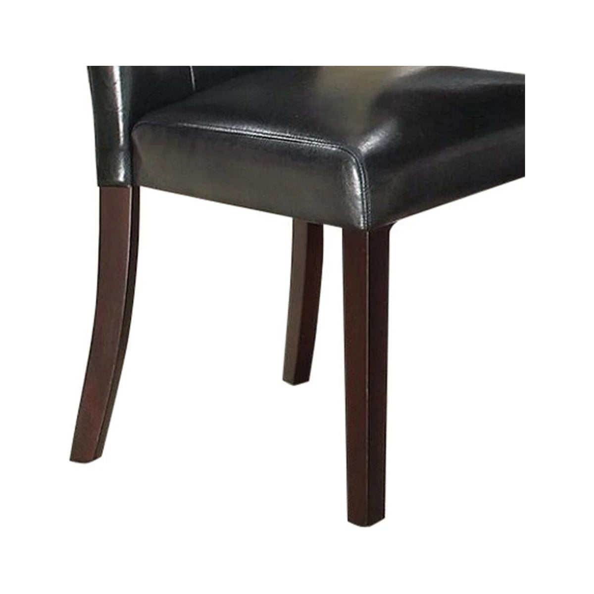 Black Leather Upholstered Dining Chair Set Of 2 G67165