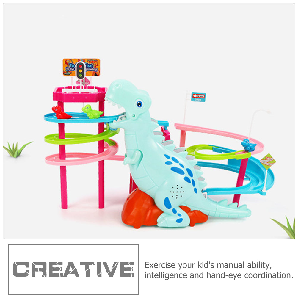 Track Dinosaur Kids Climbing Toys Race Electric Music Stairs Animal Set N62453