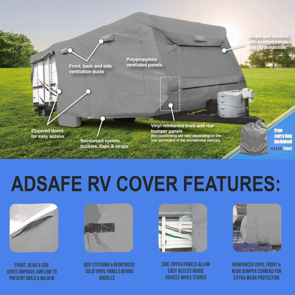 Thick 4 Layers Waterproof Travel Trailer Cover H91684
