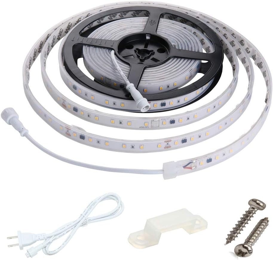 120V Dimmable LED Strip Light, Waterproof IP65, Cool White 6000K, Pack of 2 K7792
