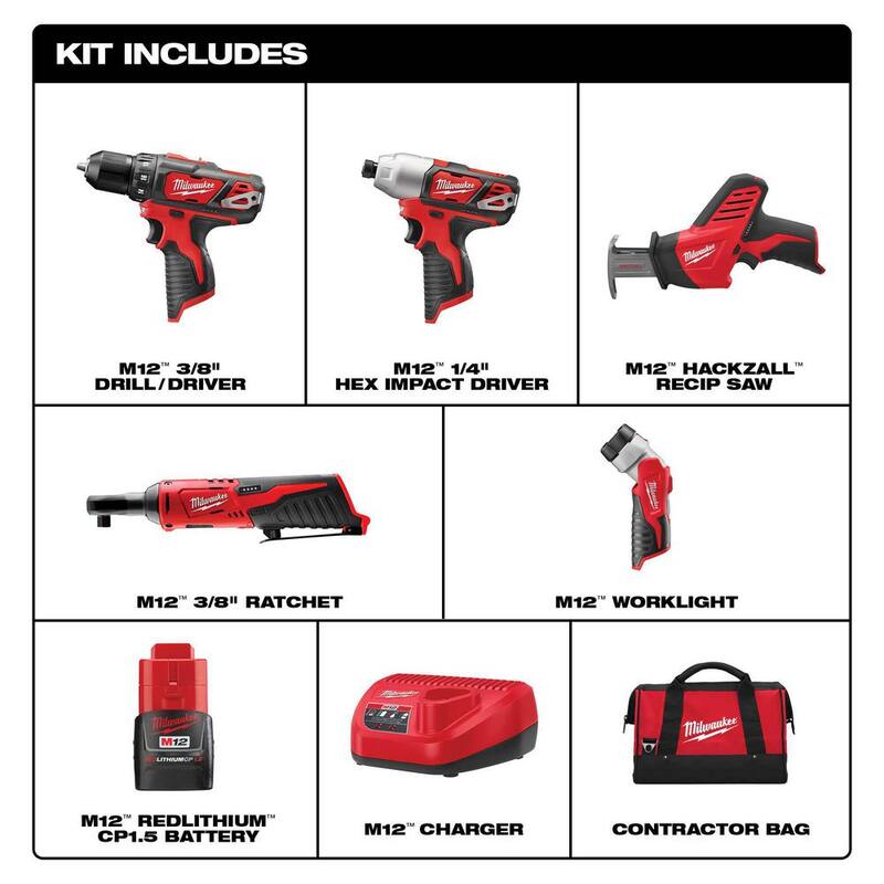 12V Lithium-Ion Cordless Combo Kit (5-Tool) with Rotary Tool X7796