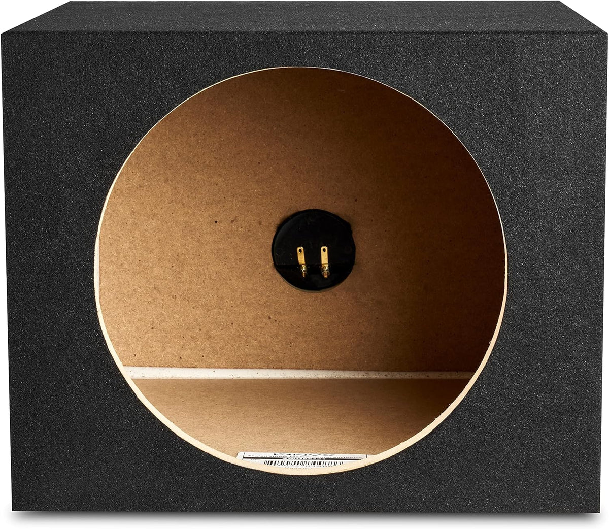 Single 12” Sealed MDF Black Carpeted Subwoofer Enclosure Q374450