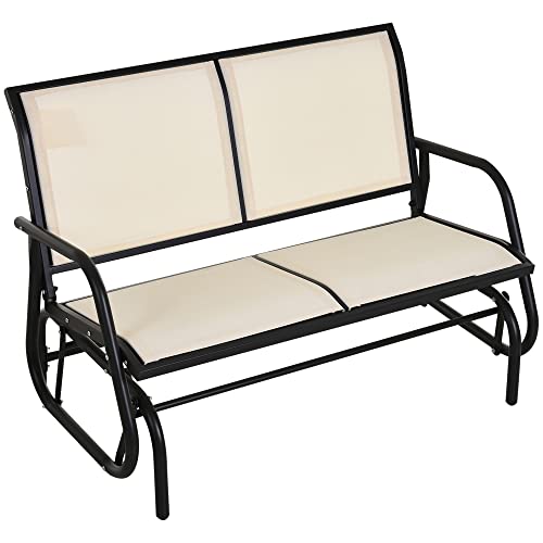 2-Person Outdoor Glider Bench Black R887814