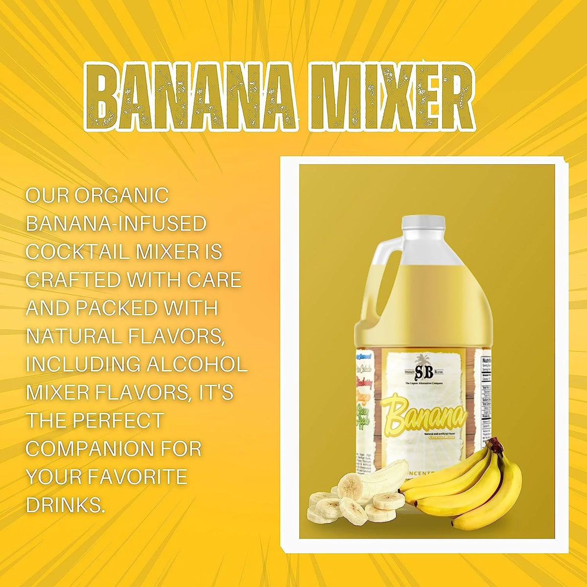 Banana Flavored Syrup Cocktail Mixer Concentrate, 1/2 Gallon Pack of 1 O18699