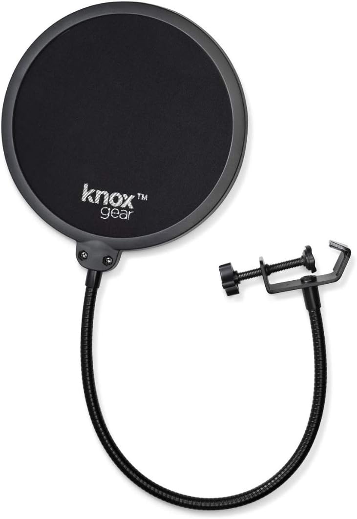USB Audio Interface and Recording Bundle with Microphone, Headphones, XLR Cable, Stand, Shock Mount and Pop Filter (7 Items) S32224