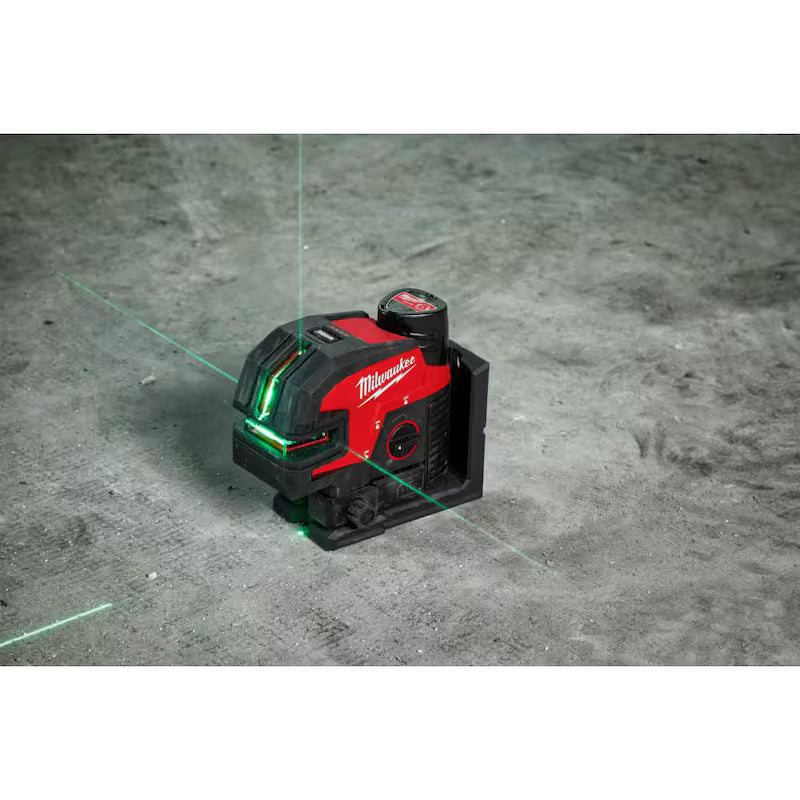 12-Volt Lithium-Ion Cordless Green Cross Line Laser Kit D591570