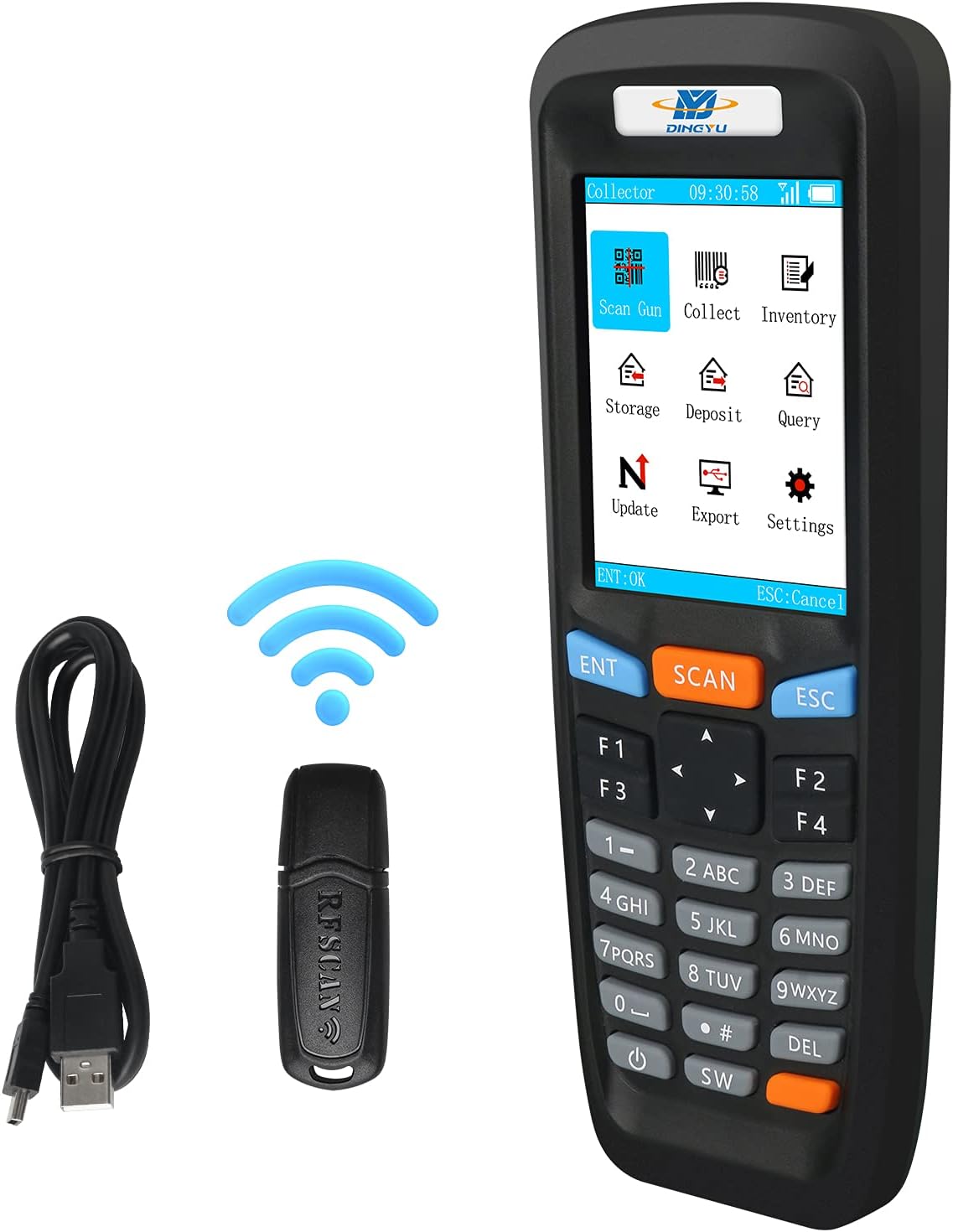 Wireless 1D Portable Inventory Scanner with TFT Color LCD Screen R4130