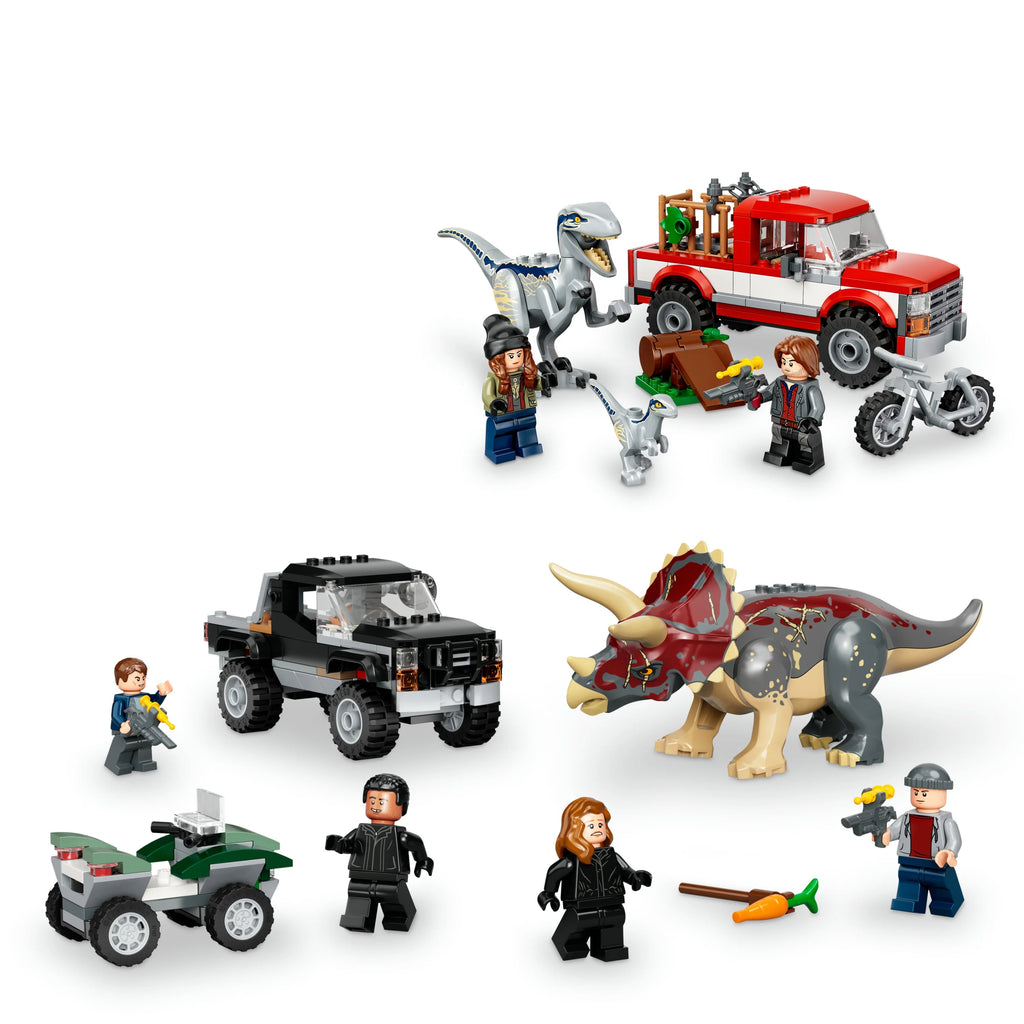 LEGO Jurassic World Dino Combo Pack 66774 Toy Value Pack, 2 in 1 Triceratops and Velociraptor Gift Set, Jurassic World Toy with Dinosaur and Truck Toys, Christmas Gift for Kids Ages 7 and Up I13144