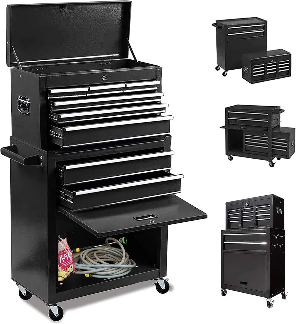 8-Drawer Rolling Tool Chest with Wheels and Lock A7026