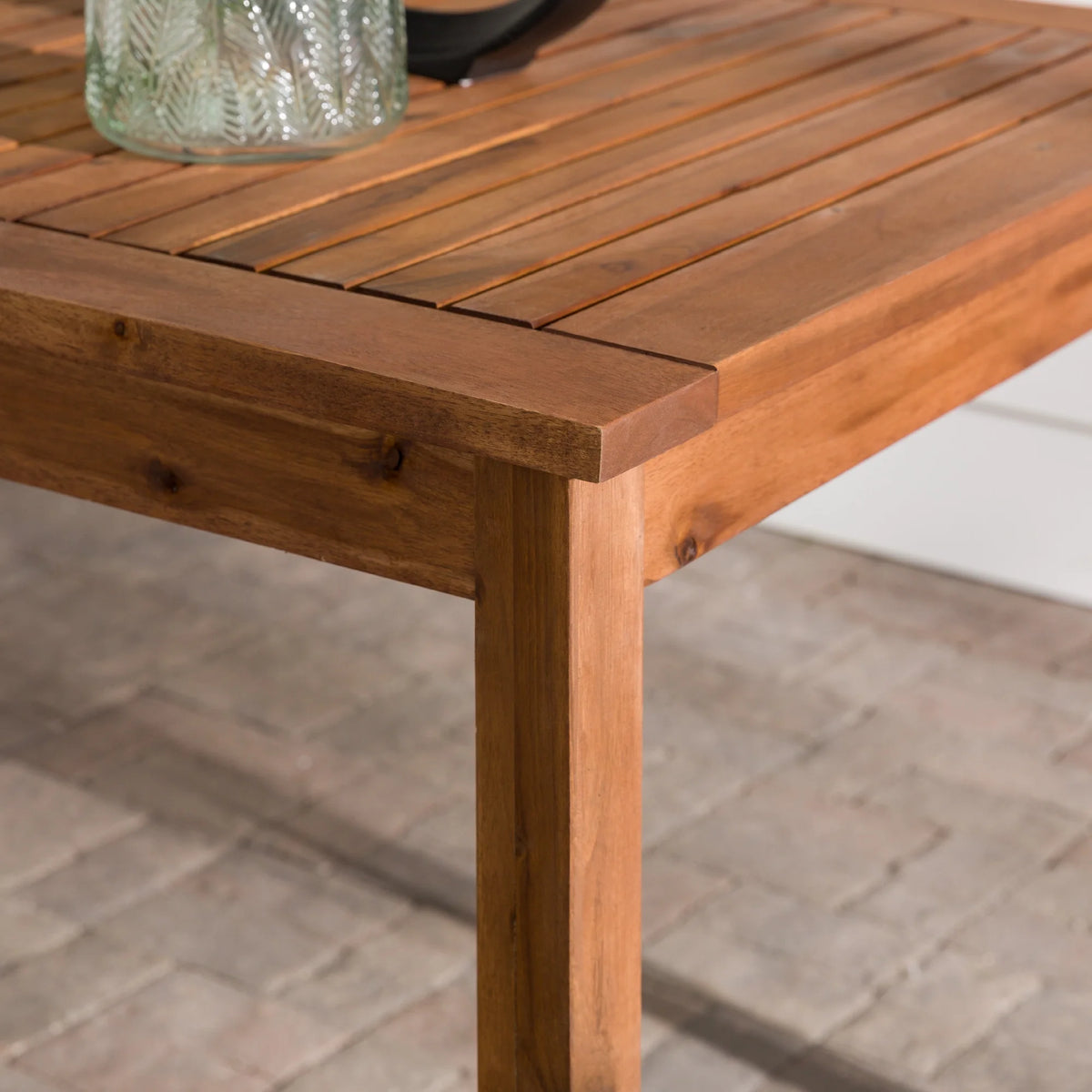 Brown Acacia Wood Patio Dining Table E688