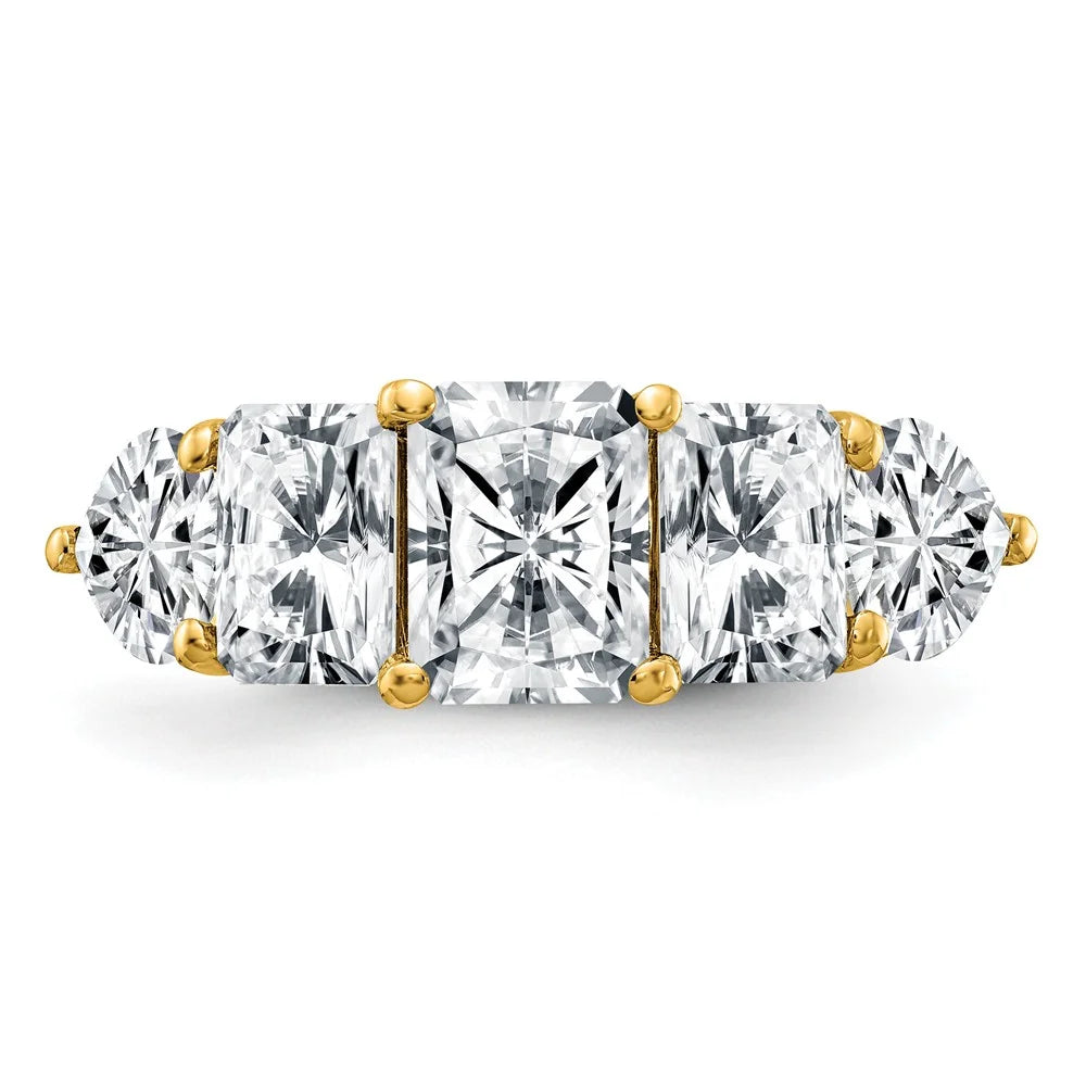 14K Yellow Gold Moissanite Ring, Size 8 E296663