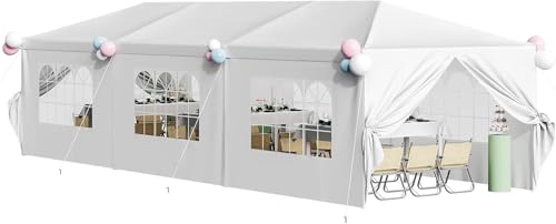 10'x30' Waterproof Party Tent with Removable Sidewalls & 2 Doors W803