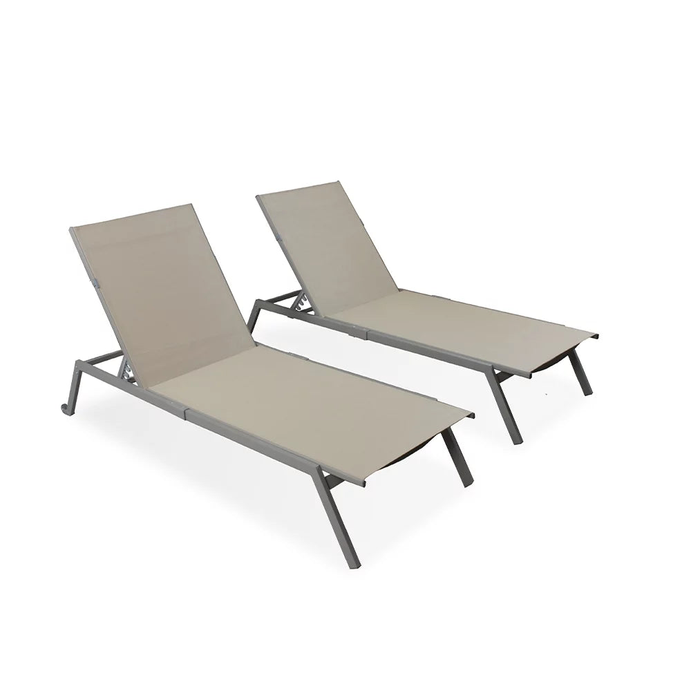 Tan 2 Pack Outdoor Chaise Lounge W235783
