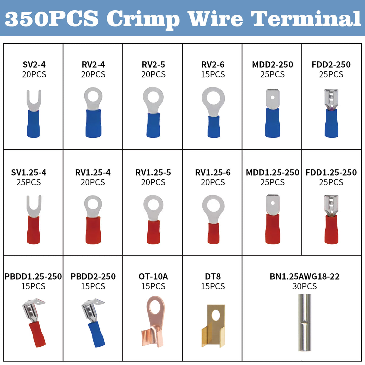678Pcs Electrical Connector Kit Crimp Terminal Heat Shrink Tube Wire Connectors D278