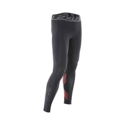 2XU Compression Tights Black / Arrow Stripe Flame Scarlet Xxs Z596716