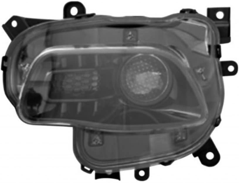 Headlight Assembly Driver Side Composite Halogen Black Trim M779890
