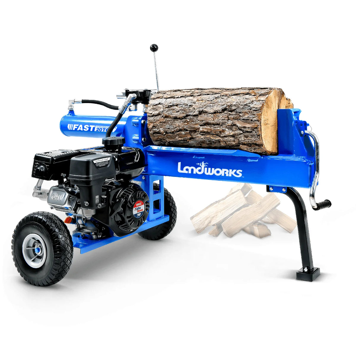 20-Ton Log Splitter, 7HP 209CC Gas Engine, 16" Max Wood Diameter L808