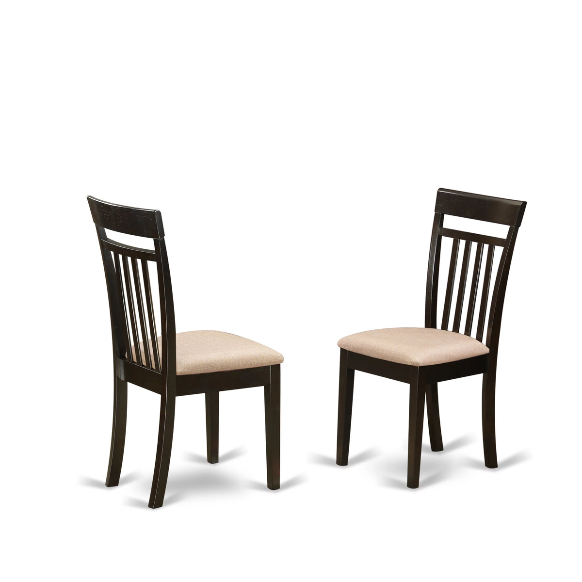 Fabric Dining Chairs in Cappuccino Set of 2 K647960