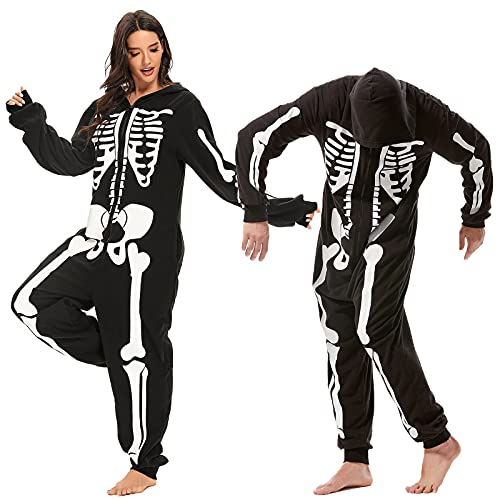 Skeleton Plush Pajamas Onesie J7231