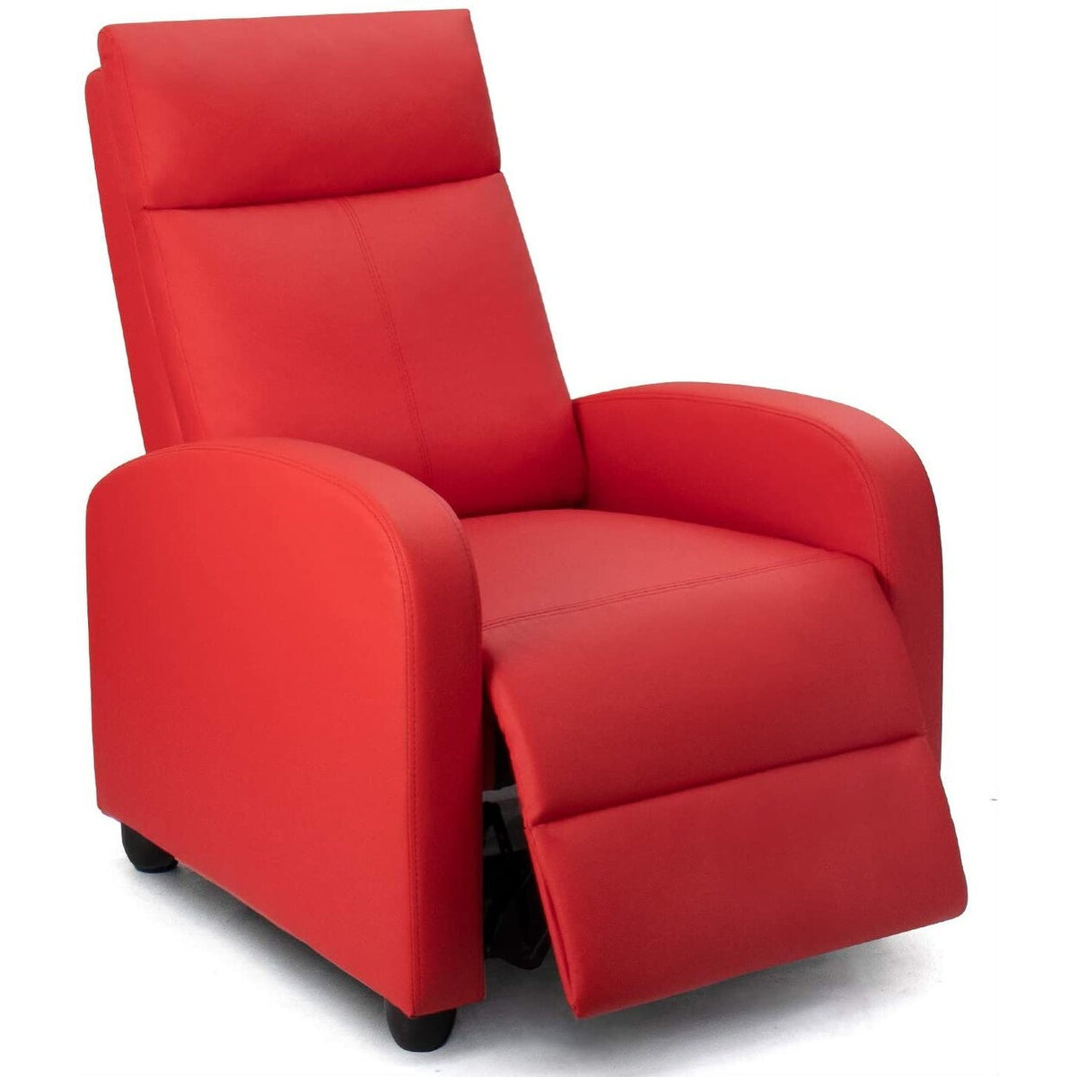 Red PU Leather Single Recliner Sofa D3258
