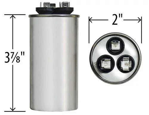 30/4 uF MFD 370 VAC Dual Round Replacement Capacitor B778