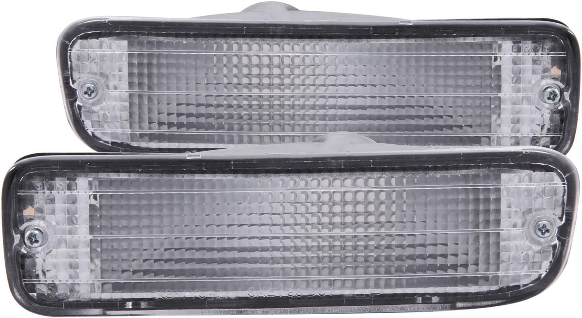 Turn Signal Light Assembly Clear Lens Chrome Pack of 2 V7115