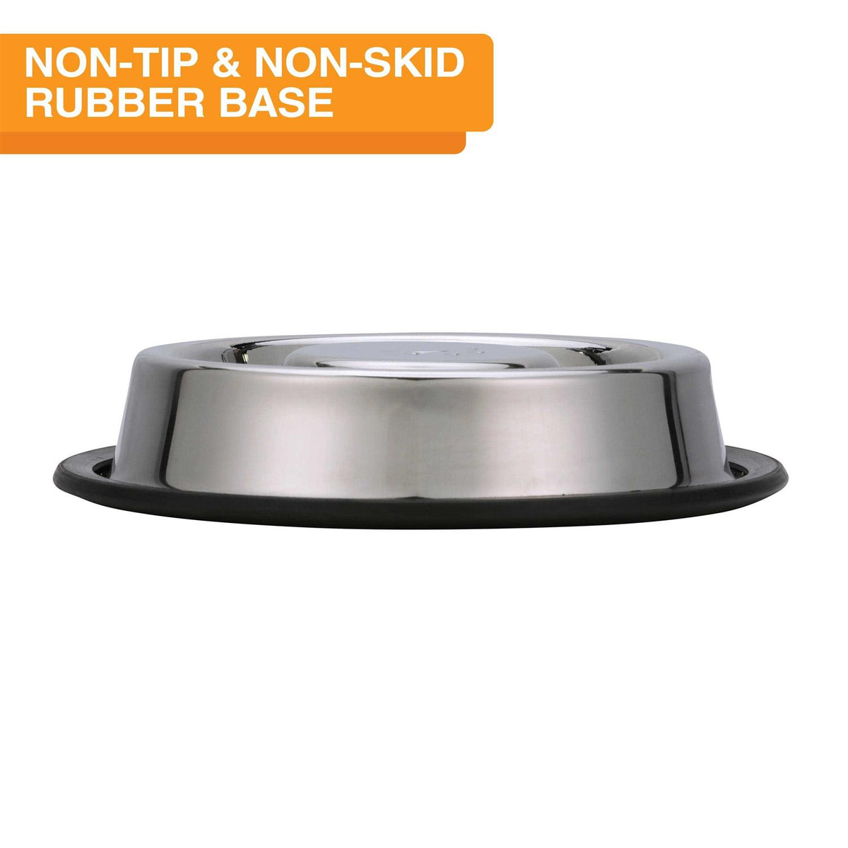 Stainless Steel Slow Feed Bowl Non-Tip Non-Skid L701