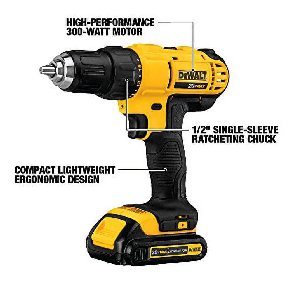 20V MAX Cordless Drill Driver Impact Driver Combo Kit 1.3 Ah Lithium Ion U54773