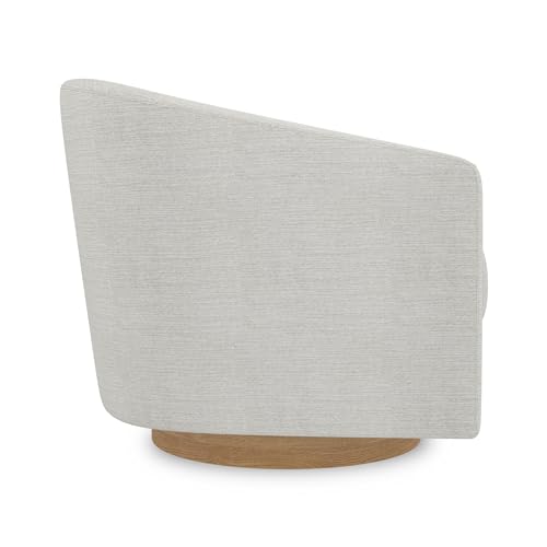 Fog Grey Swivel Barrel-Curved Upholstered Accent Chair J880157